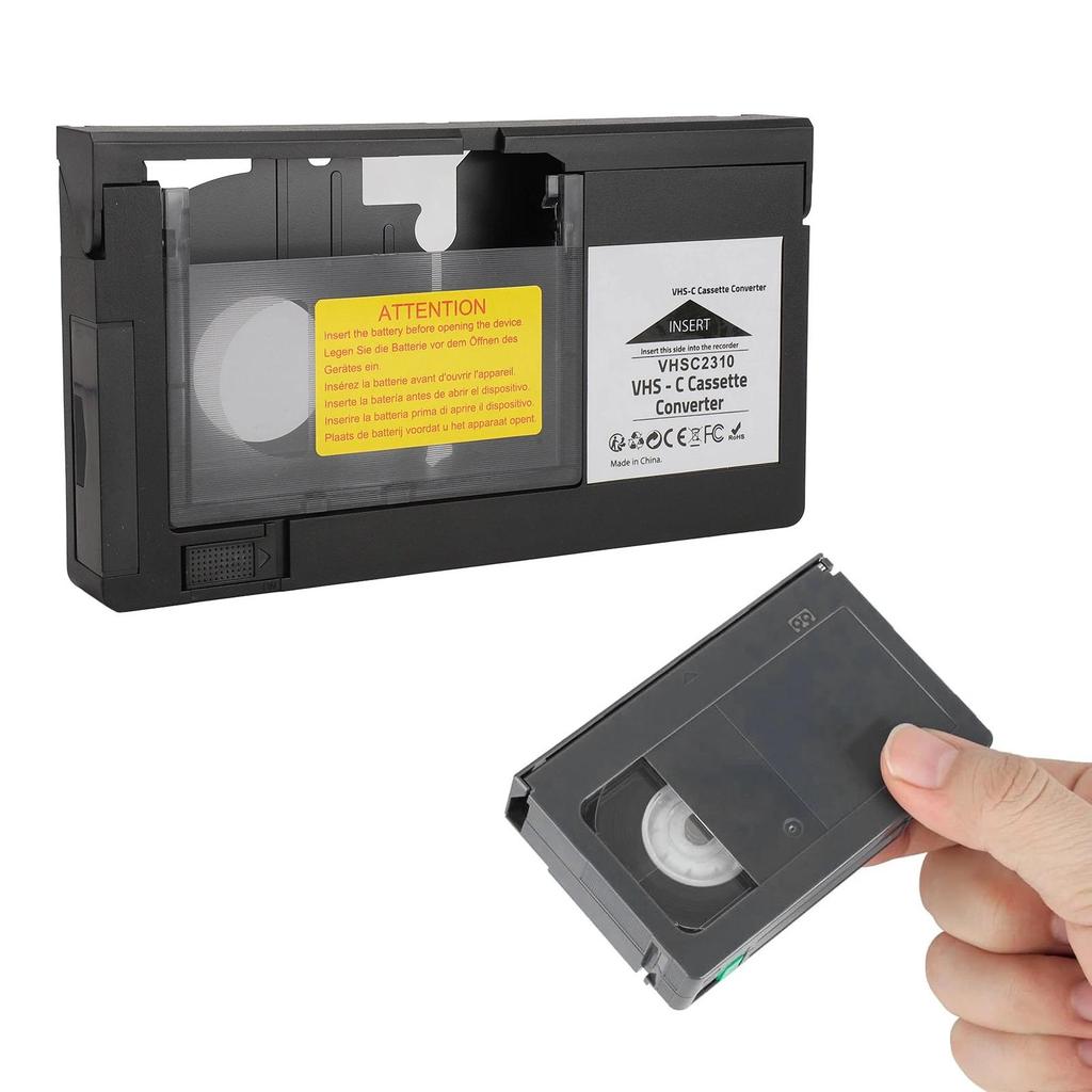 VHS-C Cassette Adapter Compatible with VHS-C/SVHS Camcorders JVC, RCA, Panasonic Motorized VHS Casse