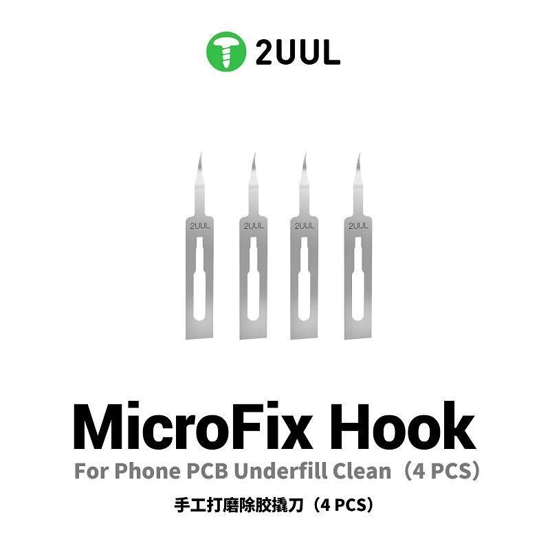2UUL BL01 Alat Pengikat MicroFix dengan Bilah Tempa untuk Membersihkan Underfill PCB Ponsel, Mengiki