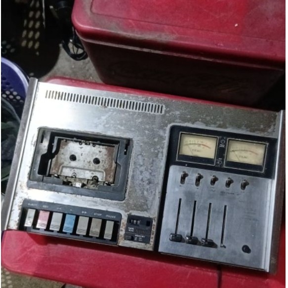 cassete tape recorder radio 195rb jadul antik kuno lawas vintage display anggap mati