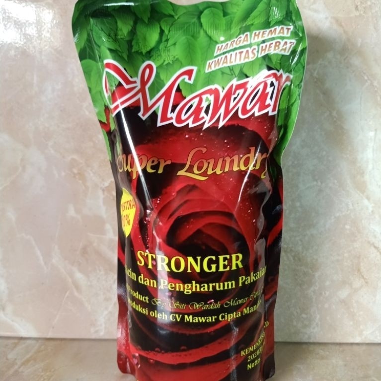 Mawar Super Laundry Pewangi 900ml - Lembut, Wangi Tahan Lama, Tanpa Noda