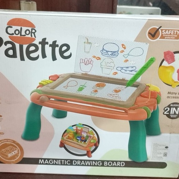 Mainan Magnetic Drawing Board Color Palette