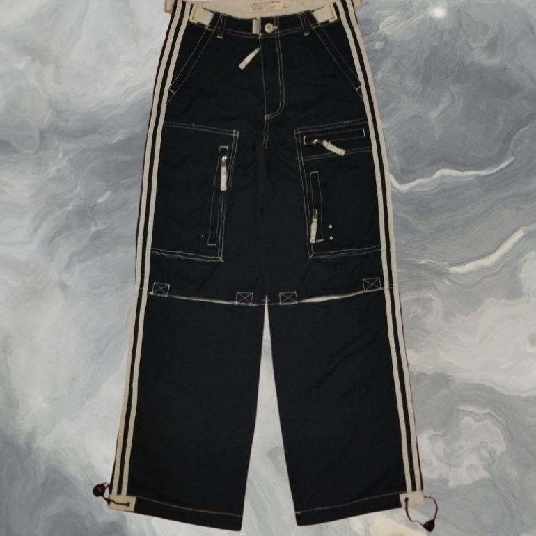 Celana Baggy Cargo Utility Stripe Gombrong GUESS