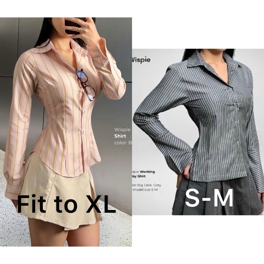 PL KEMEJA WISPIE FITTED SHIRT (2 baju, BUNDLING)