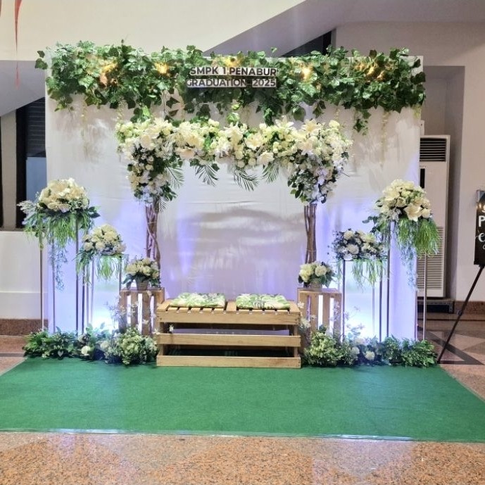READY DP Sewa Backdrop Dekorasi lamaran, Akad Nikah, Wedding, Engagement