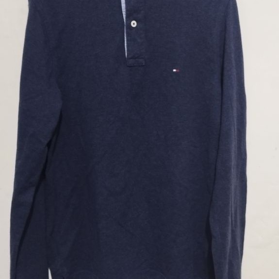 Kaos Kerah Lengan Panjang TOMMY HILFIGER Slim Fit