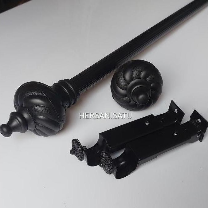 TERLARIS ROLLET GORDYN MINIMALIS BATANG GORDEN FULL SET WARNA HITAM DOF TIRAI PINTU JENDELA KAYU DIP