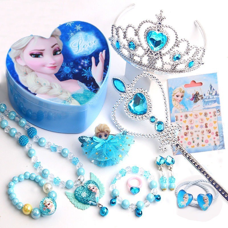 Aksesoris Set Tongkat Mahkota Frozen Set Mahkota Frozen Elsa Crown Elsa Frozen Mainan Tongkat Elsa