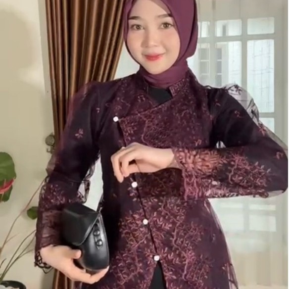 outer brokat kebaya janggan / outer tunik brokat modern / outer kebaya wisuda pesta
