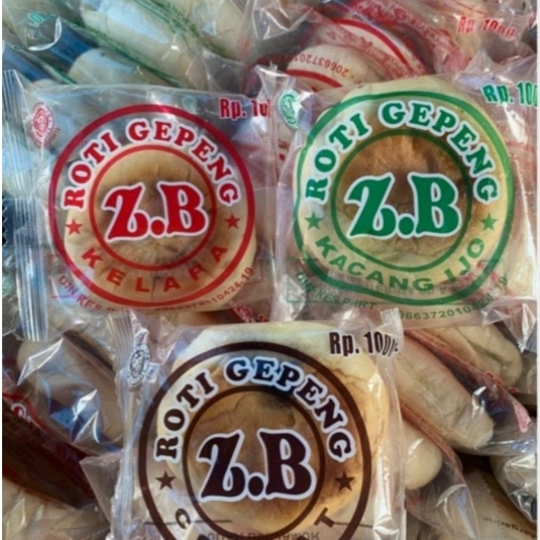 ROTI • Roti Gepeng Z.B • Coklat • Kc Hijau • Kelapa • 29gr