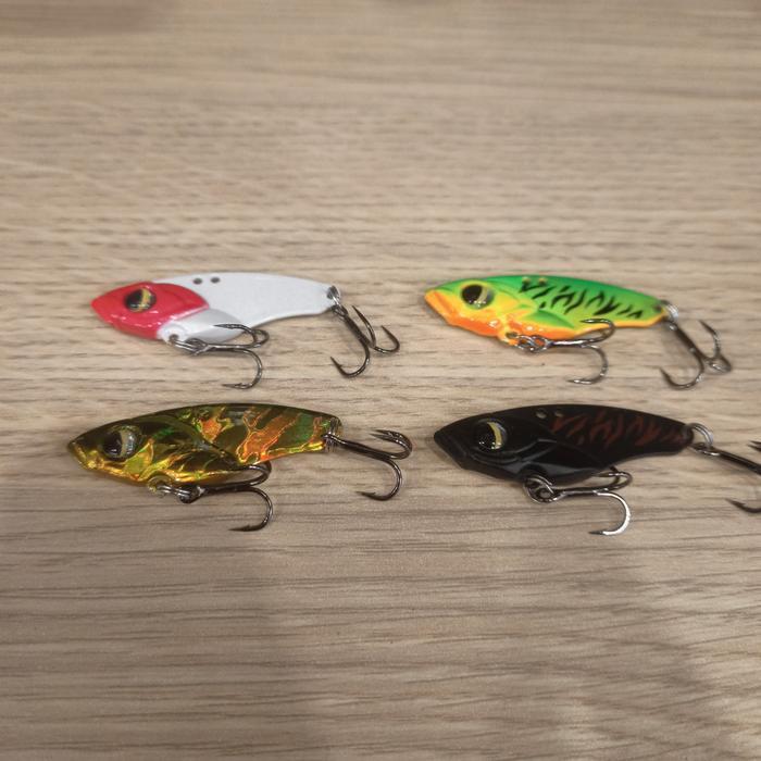 Metta Fishing Lure Seasky Fishing Vibrax Umpan Pancing - Hijau Loreng