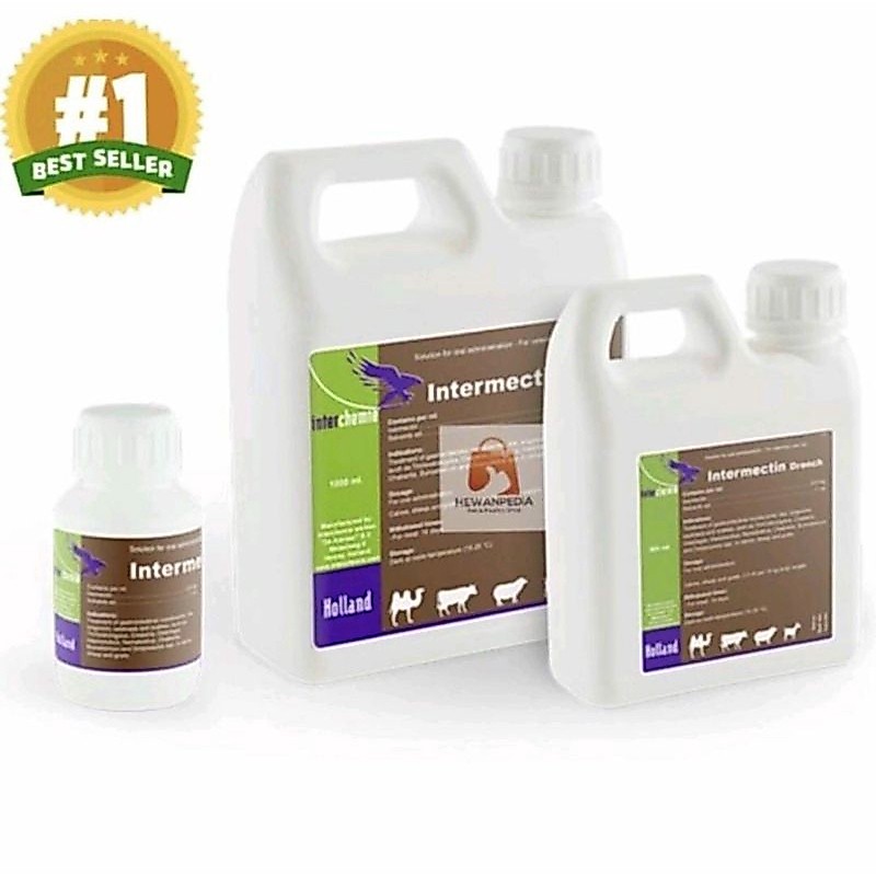 TERBARU INTERMECTIN ORAL 100 ML OBAT SCABIES/GUDIK UNTUL HEWAN TERNAK