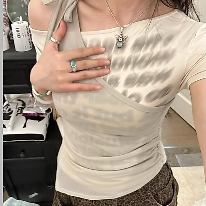 Women's slim-fit versatile short-sleeve t-shirt