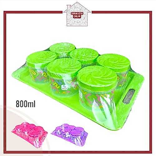 Yuki Toples Set / Toples Kue Kering Lebaran / Toples Set 5 Large / Yuki Set 5 Large 1.100ml / NAMPAN