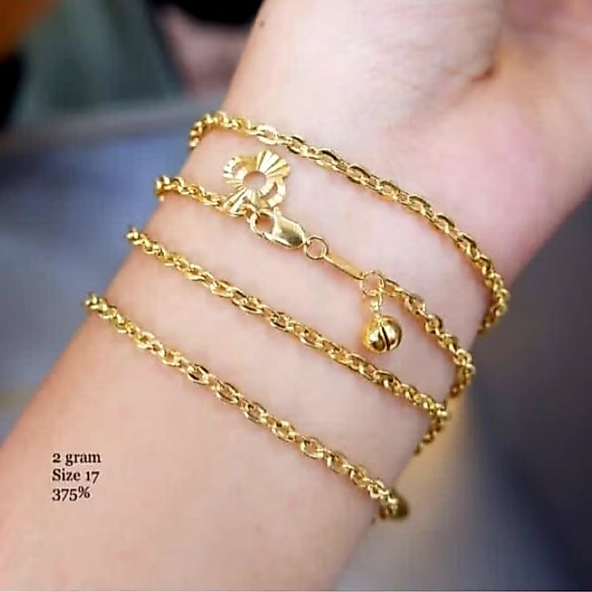 gelang emas medan 375