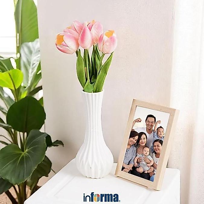 Informa 36 cm Bunga Artifisial Tulip - Pink Dekorasi Meja Pajangan Rumah Bunga Plastik Hias