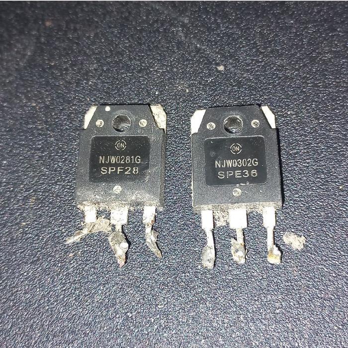 1set transistor final bekas NJW0302 NJW0281 ORIGINAL cabutan NJW0281G NJW0302G NJW 0302 0281 0302G 0