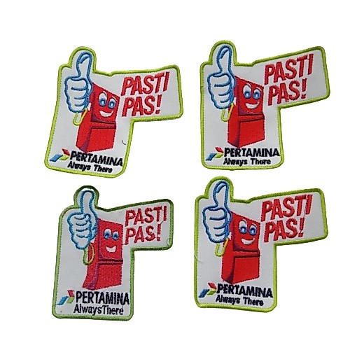 EMBLEM BORDIRAN SPBU PASTI PAS  TEMPELAN LOGO SERAGAM
