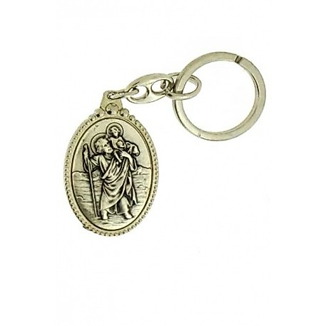 Gantungan Kunci St. Christopher St. Kristoforus Oval Devosi Katolik