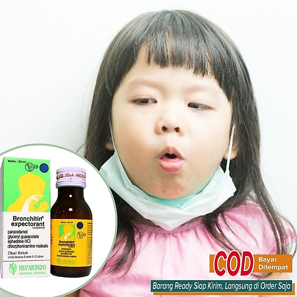 Obat Batuk Anak Sesak Nafas Demam Batuk Berdahak Gatal Tenggorokan Sirup Bronchitin Expectorant 60ml