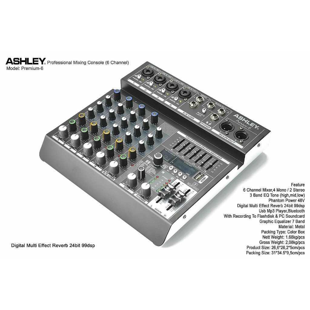 Mixer Ashley Premium 6 Mixer Ashley 6 Channel Original