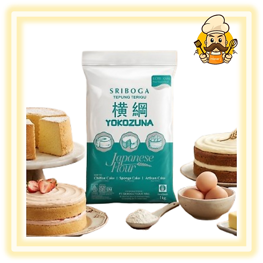 Sriboga Tepung Terigu Sriboga Yokozuna | 1 Kg | Tepung Yokozuna Protein Rendah
