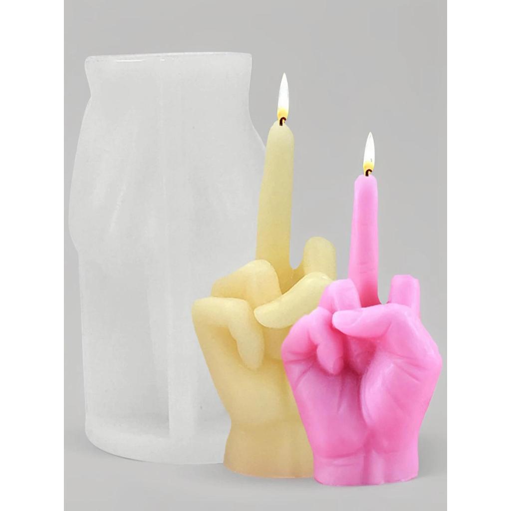 Minimalist middle finger gesture; silicone mold for plaster fragrance display; handmade creative ins