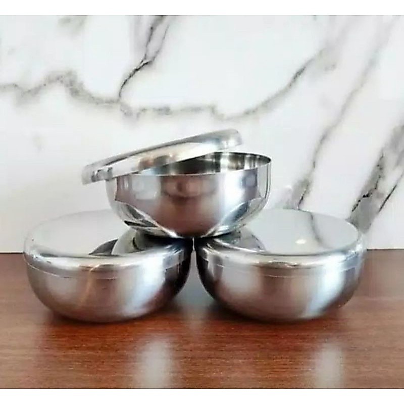 Mangkok Nasi Korea Tutup Stainless Steel Tebal