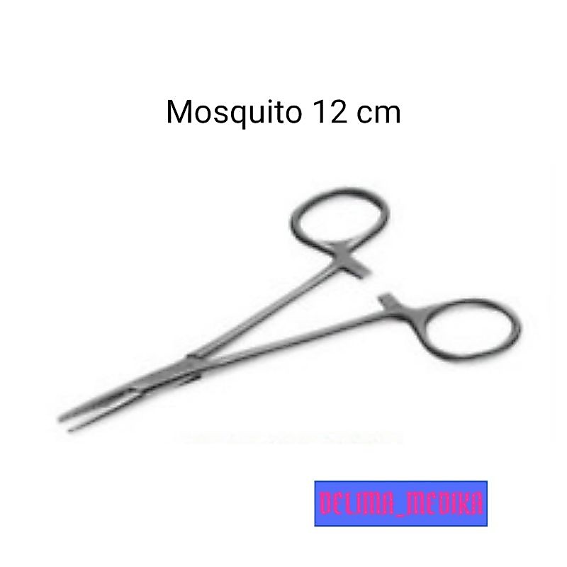 Klem Lurus Mosquito 12cm / Mosquito Klem Lurus 12cm / Klem Arteri Lurus Mosquito 12cm Stainless Stee