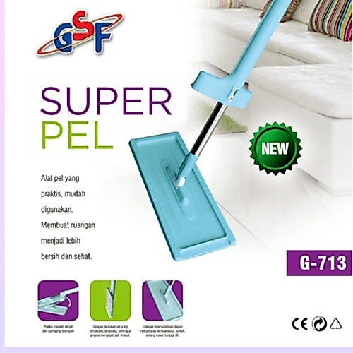 Alat Pel Lantai Praktis Flat Mop Super Pel GSF G-713