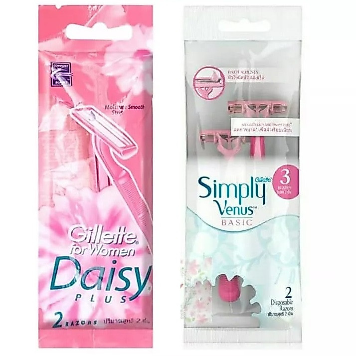 Gillette Blue II, Gillette Kuning Goal II, Gillette Daisy, Gillette Simply Venus Original Alat Cukur