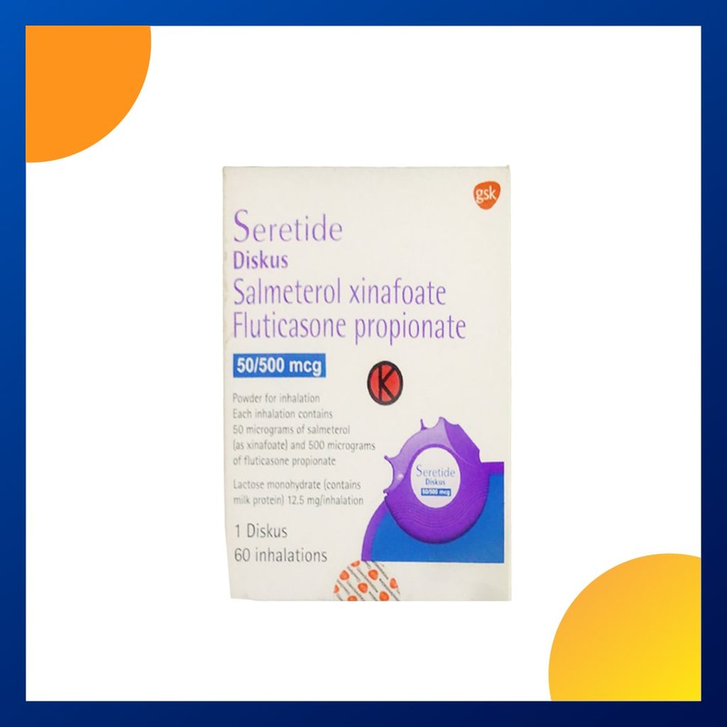 SERETIDE DISKUS 50/500 INHALER 1 DISKUS @ 60 DOSIS