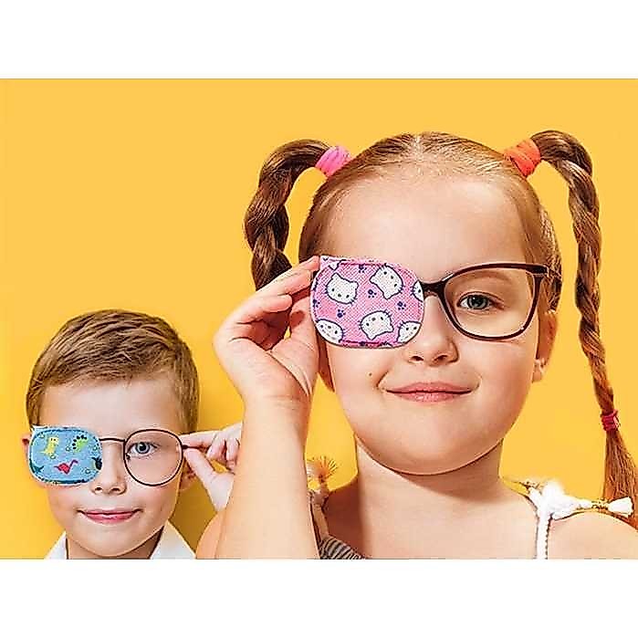Penutup Mata Amblyopia Strabismus non Woven untuk anak anak , masker mata tinggal untuk dewasa penut