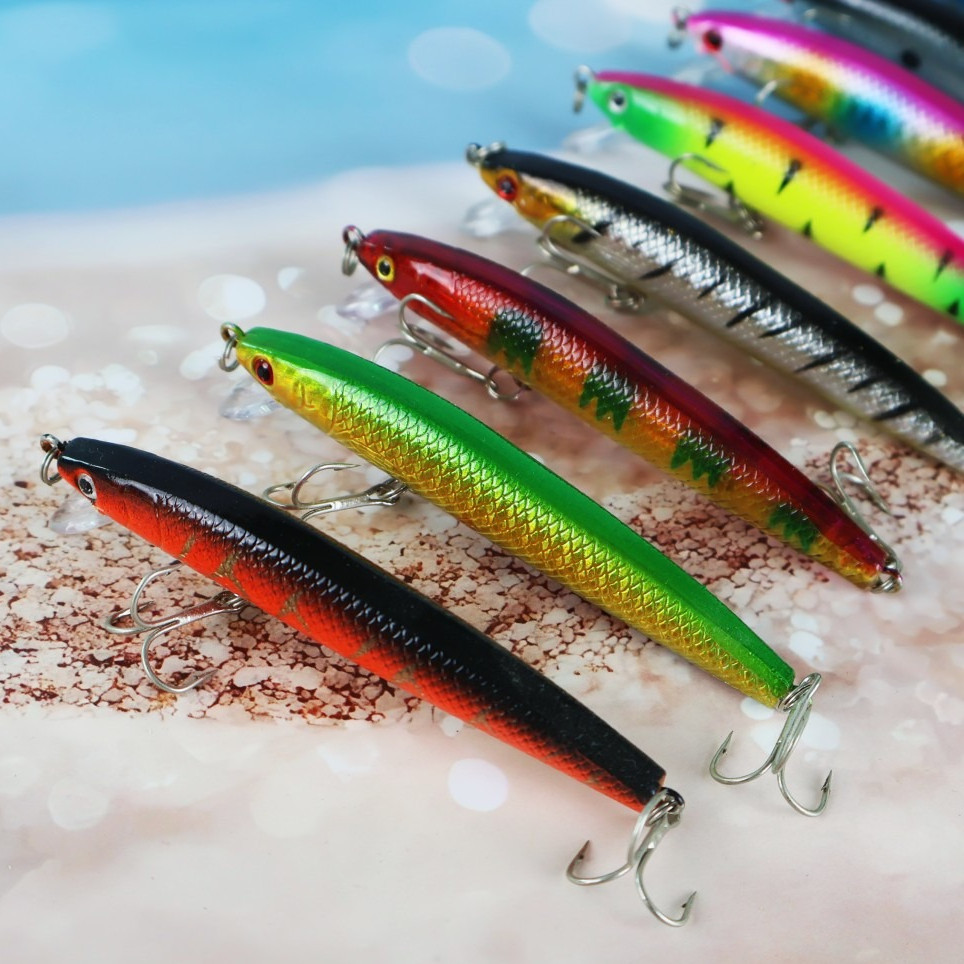 Lure Umpan Pancing 100mm 8g Tenggelam Gerakan Stabil Banyak Pilihan Warna Untuk Bass Ikan Mas Predat
