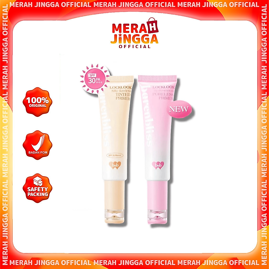 BNB barenbliss Locklook Silky Flawless Tinted & Hydra Smooth Poreless Primer | Merah Jingga Official