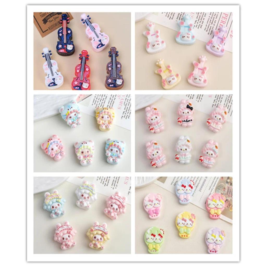 100pcs Kawaii Cartoon esin Flat Back Scrapbook DIY Children's Headwear Crafts Accessories