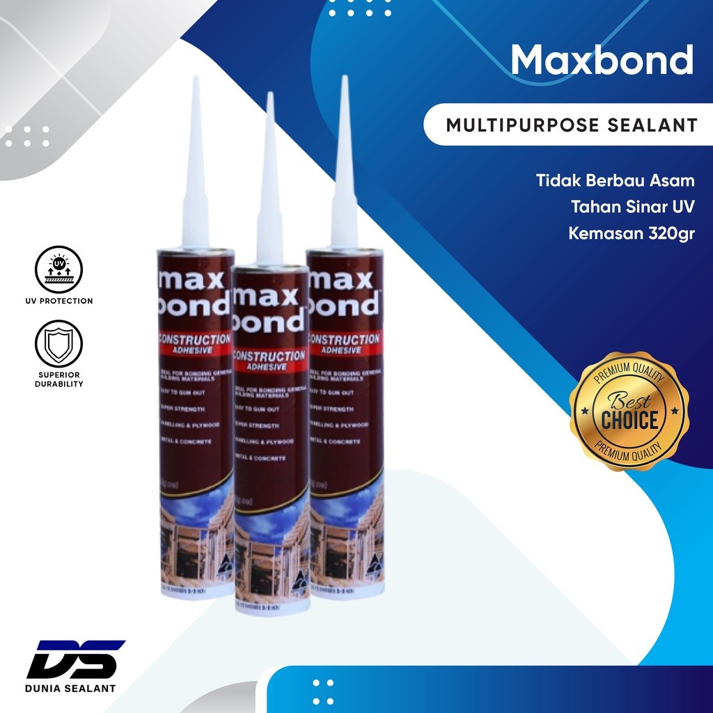 Maxbond Lem Cermin Sealant Kayu Cokelat Sealant Netral Warna Coklat Sealant Cermin