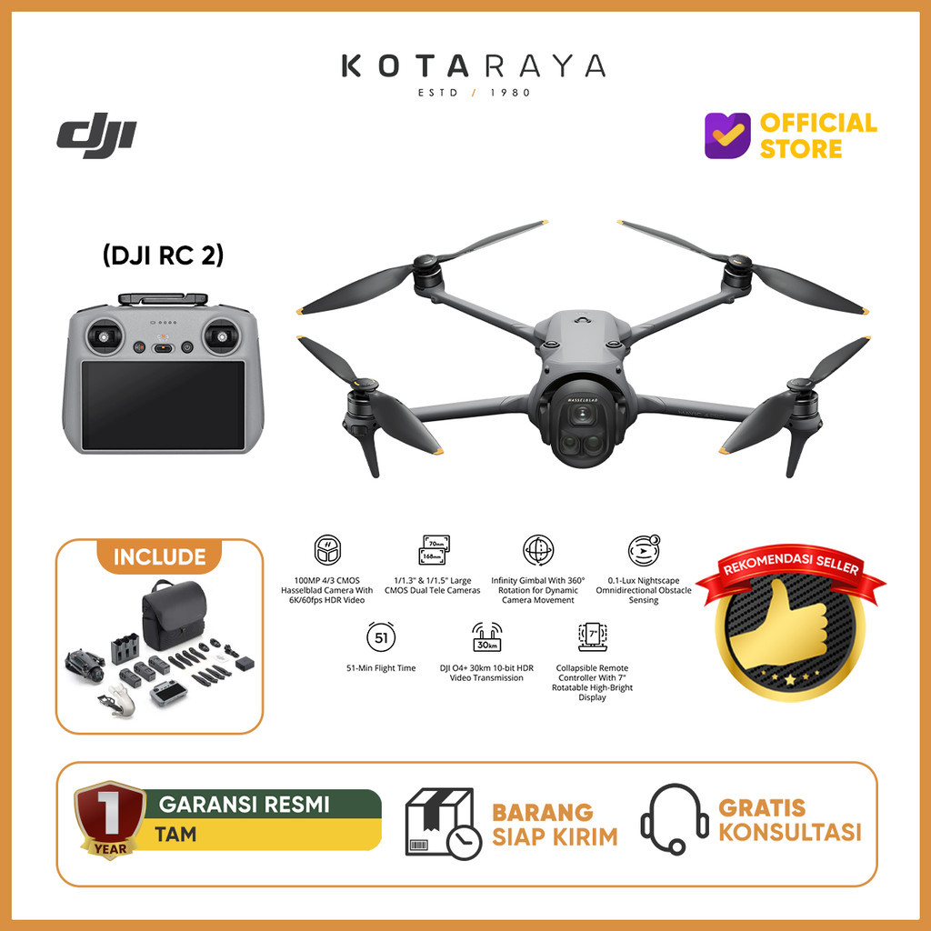 DJI Mavic 4 Pro/ Combo (RC Pro 2 )/Fly More Combo (RC 2 ) garansi resmi