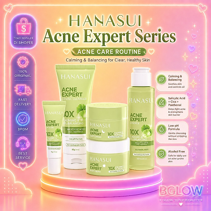 HANASUI Acne Expert Series / paketan skincare untuk masalah kulit berjerawat | acne skin | jerawat |