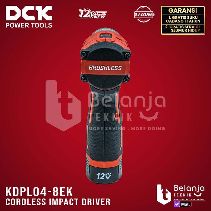 DCK Bor Obeng Baterai KDPL04-8 EK 12V Brushless Cordless Impact Driver KDPL 04-8 KDPL04-8EK - Uniton
