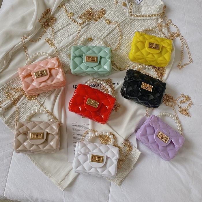 Ready TAS ANAK PEREMPUAN / TAS SELEMPANG JELLY MINI / TAS JELLY MINI ANAK. -BAO047 Aksesoris Cantik 