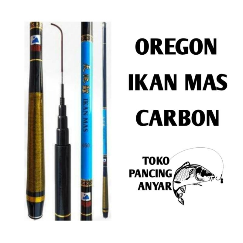 Joran Tegek Oregon Ikan Mas Karbon 360-540 Cm
