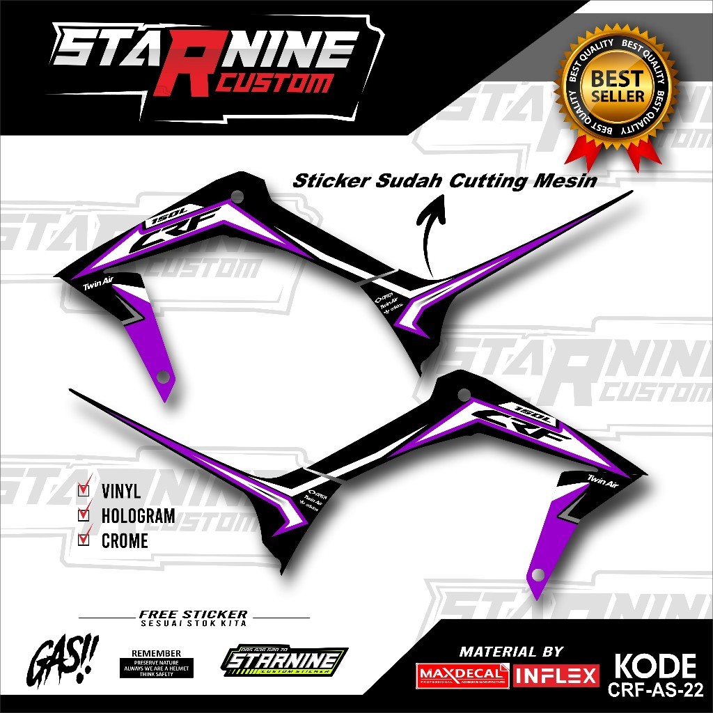 striping CRF minimalis stiker crf 150 L - RON DESIGN