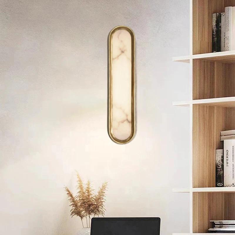Lampu Dinding Oval Modern LED Kamar Tidur Hotel Kamar Mandi Lorong Lampu Hias Dinding Rumah Estetik