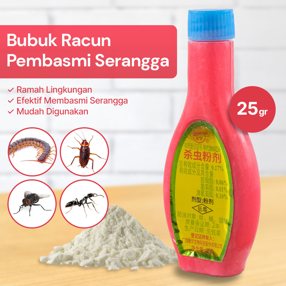 Bubuk Racun Serangga Ampuh Pembasmi Kecoa Semut Kelabang