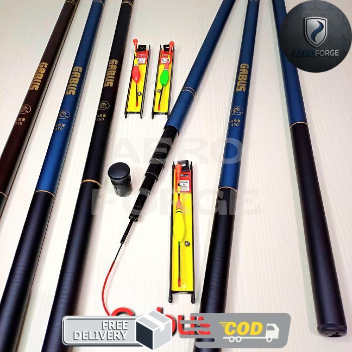Joran Tegek Murah 1 Set Size 180 Cm - 720 Cm Fiber Composite Carbon - GoldFish 630, Joran Saja