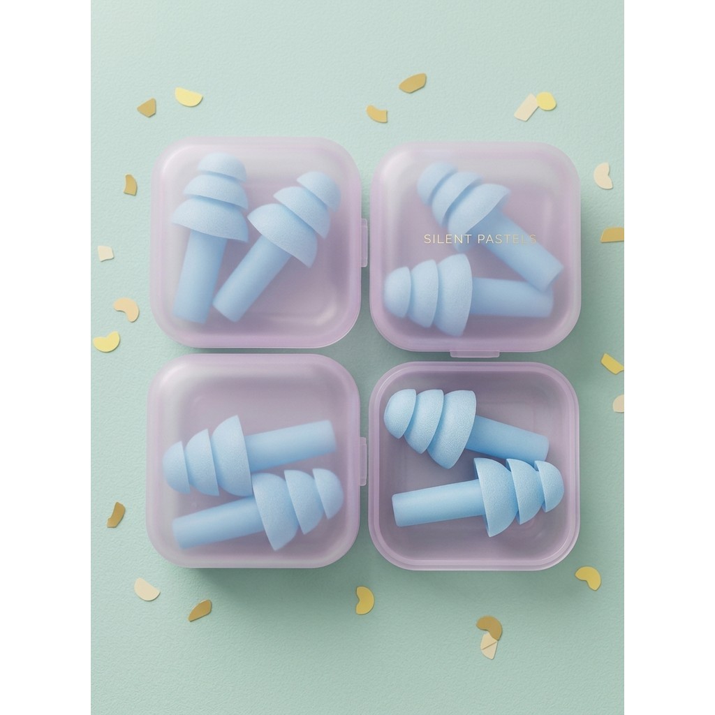 Penyumbat Telinga Peredam Suara Tidur Dewasa Silicone Premium Set