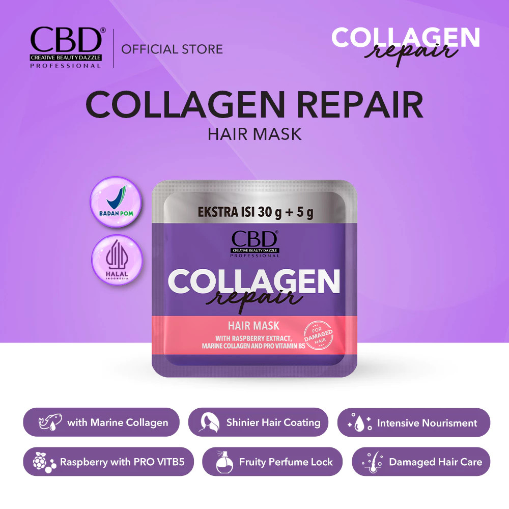 DIANARA_STORE CBD Keratin Pro Hair Treatment Mask | Masker Rambut Sachet 35gr