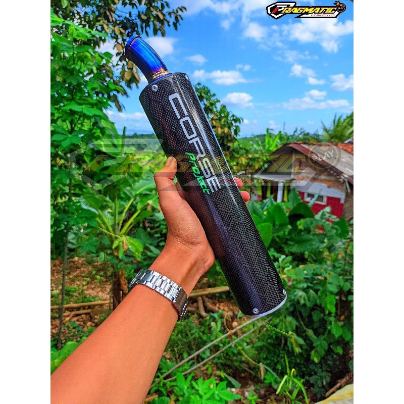 SILINCER ONLY CORSE CARBON KEVLAR SERAT ASLI HEXAGON