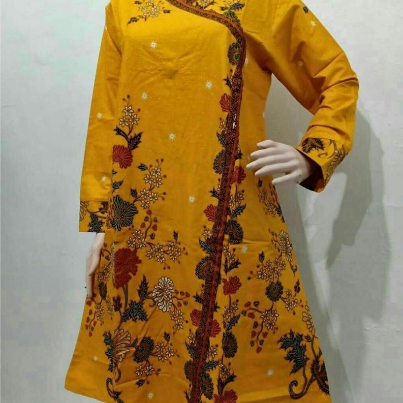 NURANI - TUNIK BATIK MODEL SLEMPANG ELEGAN BAJU KANTORAN ADEM NYAMAN
