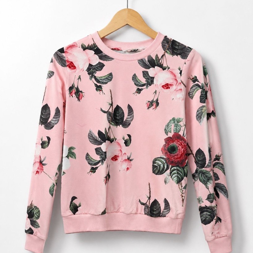 Pl sweater bunga-bunga